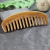Factory Direct Sales Genuine Green Sandalwood Comb Fragrant Wood Wide Tooth Crescent Comb Massage Comb