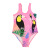 2022 Girls New One-Piece Swimsuit Toucan Shoulder Strap Swimsuit Female Baby Wholesale Foreign Trade Swimsuit