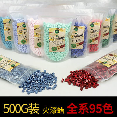 Factory Direct Supply 500G Octagonal Sealing Wax Tablets 115 Color Wax Seal Wax Particles Scattered Fire Paint Sealing Wax