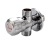 Double Water Outlet Angle Valve Tee Valve One-Switch Two-Way Toilet Angle Valve Dual-Purpose Multifunctional 90 Degrees Angle Valve