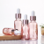 20ml Peach Pink Essential Oil Bottle Glass Bottle with Dropper Stock Solution Essence Bottle Cosmetics Storage Bottle