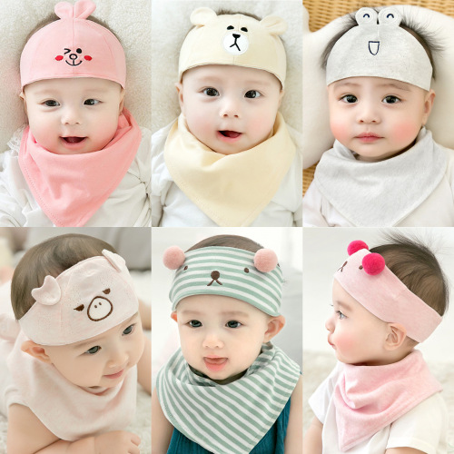 Baby Hat Thin Halogen Protection Door 0-3-December Newborn Baby Spring and Summer Headless Cool Hat Forehead Tire Hat 
