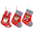 New Medium Christmas Stockings Christmas Red Socks Pendant Ornament Candy Bag with Word Plate Gift Bag Gift Bag Supplies
