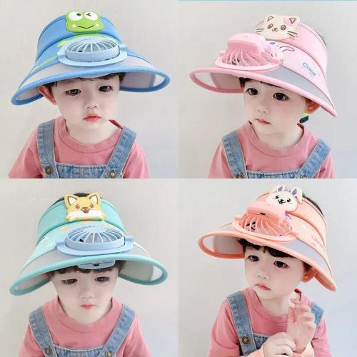 Children‘s Hat Summer Hat Baby Sunshade Summer Hat Boys and Girls Big Brim Fan Topless Hat Parent-Child