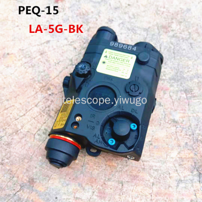 PEQ-15/La-5G Water Bomb Guide Rail Tactical Green Laser Laser Indicator Green Laser Full-Function Battery Box Black