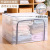 PVC Waterproof Clothes Storage Box Nylon Quilt Storage Bag Foldable 66L Steel Frame Storage Box