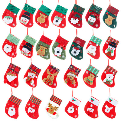 Christmas Stockings Gift Bag Small Christmas Stockings Pendant Christmas Tree Pendant Gift Candy Bag Christmas Decoration