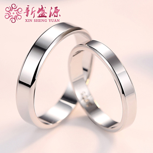 925 sterling silver open ring couple ring jewelry classic closed trim glossy ring jewelry wholesale