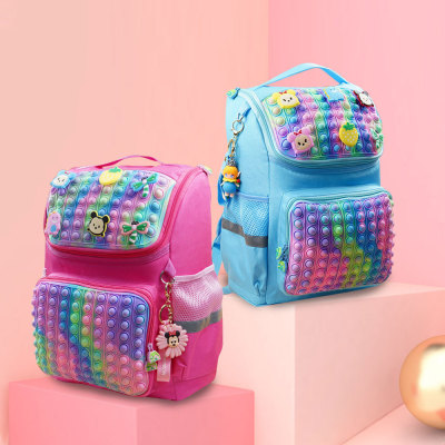 New Replaceable Cartoon Pattern Schoolbag Deratization Decompression Schoolbag Educational Bubble Music Student Schoolbag Factory Direct Sales