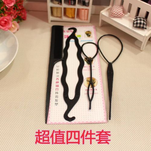 hair wearing device set hair pin pattern hair curler women‘s head flower hair pulling pin wholesale black hair wearing device