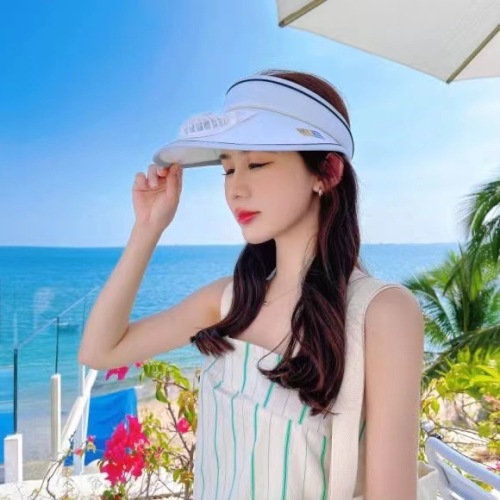new uv empty top sun protection hat outdoor travel adjustable cap ins men and women duck tongue breathable cap with fan