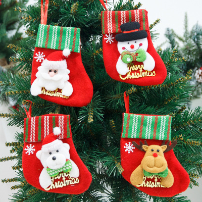 Christmas Stockings PCs Gift Bag Small Size Christmas Stockings Christmas Candy Bag Gift Bag Christmas Holiday Decoration Christmas Tree