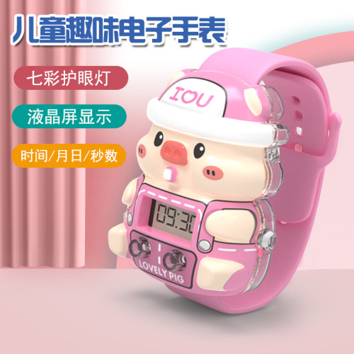 children‘s music watch colorful luminous cute cartoon electronic watch toy primary school kindergarten gift wholesale