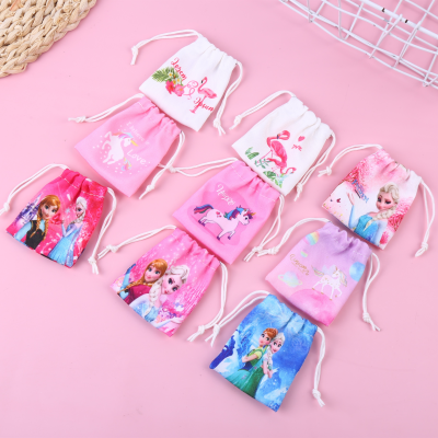 Cute Coin Purse Cartoon Drawstring Women's Key Case Coin Earphone Bag Small Wallet Gift Wholesale