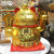 Le Meow Alluvial Gold 10-Inch Ceramic Electric Waving Hand Cat Home Living Room Decorations Opening Creative Gift Lucky Cat