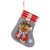 New Christmas Little Socks Small Christmas Stockings Linen Cartoon Socks Decorative Candy Bag Gift Bag with Bell Gift Bag