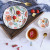 High Temperature in-Glaze Decoration Afternoon Tea Ceramic Tableware Food Tray Rice Bowl Soup Plate Shallow Plate Teapot Cup