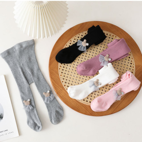 children‘s pantyhose spring and autumn girls‘ leggings combed cotton baby pantyhose cute baby pantyhose children‘s socks wholesale
