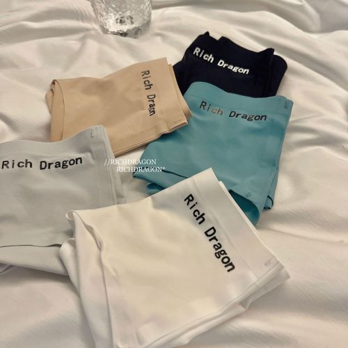 simple japanese ice silk underwear breathable crotch comfortable mid waist letters solid color seamless breathable thin briefs for girls