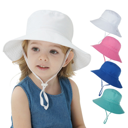 children‘s hat spring and summer 2020 european and american new sun hat male and female baby breathable basin hat beach hat fisherman hat