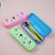 Series Silica Gel Plate Candy Color Zipper Silicone Pencil Case Rectangular Stationery Storage Bag Stationery Box