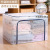 PVC Waterproof Clothes Storage Box Nylon Quilt Storage Bag Foldable 66L Steel Frame Storage Box