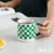 New Bear Chessboard Ceramic Cup Cartoon Mug Cute Water Glass