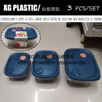 crisper plastic rectangular storage box food fresh keep container new arrival creative design cute crisper hot sales