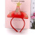 Rl570 Christmas Hat Headband with Light Red Feather Hat Headdress Christmas Decoration Supplies Party Performance Gift