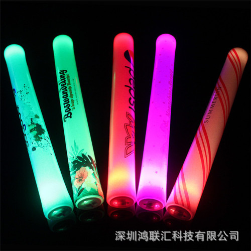 support stick customized concert fluorescent stick sponge fluorescent stick atmosphere props led come on， luminous stick wholesale