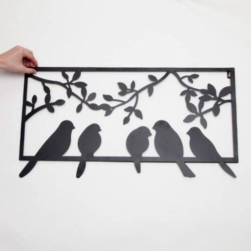 perched birds art metal wall decoration stickers art silhouette decorative painting home art silhouette wrought iron metal decoration