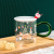 New Christmas Cup Heat Resistant Glass with Cover with Spoon Coffee Cup Office Tea Cup
