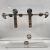 Shower Room Sliding Door Accessories Export Foreign Trade Stainless Steel Sanding Bright Set Suspension Clamp Wheel Bathroom Glass Door Accessories