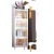 Kitchen Shelf with Door Floor-Type Large Living Room Storage Multi-Functional Tableware Flat Ware Locker Layer Gap Pot