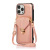 Suitable for iPhone Mobile Phone New Fashion Buckle Crossbody Portable Card-Inserting Leather Case Apple 13 Protective Case