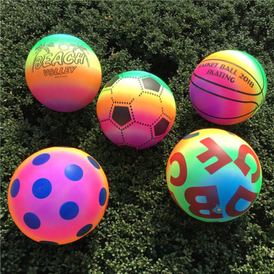 Stall Night Market Beach Toy Ball PVC Rainbow Ball Water Toys Thickened Explosion-Proof Colorful Volleyball