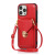 Suitable for iPhone Mobile Phone New Fashion Buckle Crossbody Portable Card-Inserting Leather Case Apple 13 Protective Case