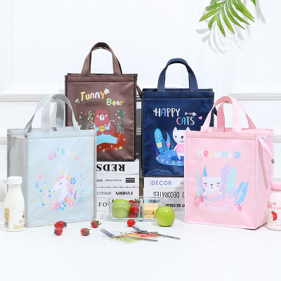 Portable Cute Pet Heat Bag for Lunch Heat Insulation Lunch Box Bag Thermal Bag Lunch Bag Thickened Lunch Bag Unicorn Ice Pack