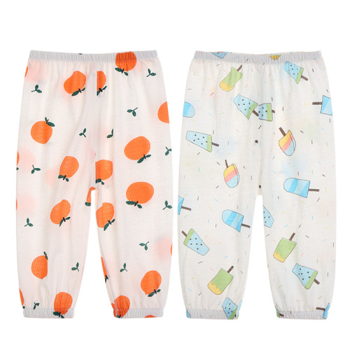 Baby Anti-Mosquito Pants Summer Thin Pure Cotton Girls‘ Children‘s Bloomers Baby Air Conditioner Pants Summer Boys‘ Trousers