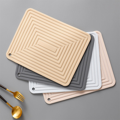 Large Size 29cm Silicone Pot Pad Square Thickening Heat Insulation Pad Non-Slip Corrugated Kitchen Unit Mat Printed Logo