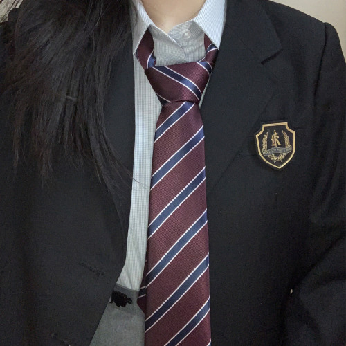 2022 factory Direct Supply Octopus Jujiu House Same Style Shangfan College 7cm Jacquard Spot Polyester Casual Tie