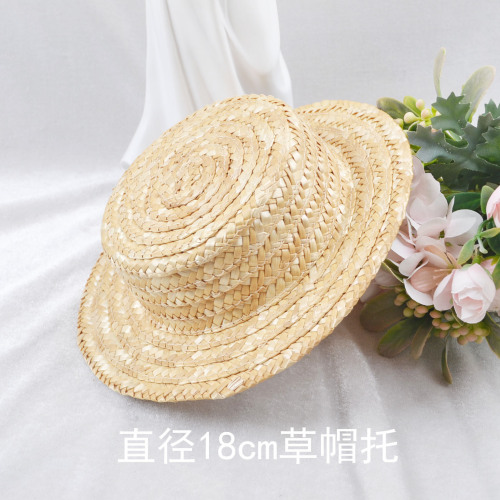 lolita lolita wheat-straw hat toy pet hat straw hat straw hat mini straw hat 18cm