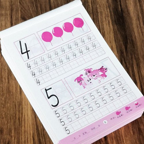 Number Calligraphy Exercise Book Children Practice Copybook Kindergarten Calligraphy Practice Writing Book Post Beginner Children Pinyin Immature Curriculum Transition