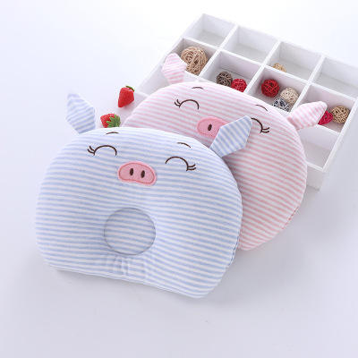 Baby Cartoon Baby Pillow Newborn Memory Pillow Male and Female Baby Deformational Head Prevention Pillow Infant Combed Cotton Pillow