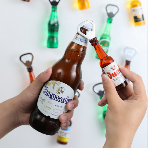 cartoon refrigerator sticker beer bottle bottle opener tiktok multi-functional creative magnet bottle opener household wine screwdriver