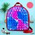 JT New Rat Killer Pioneer Large Backpack Fingertip Bubble Toy Silicone Backpack Rainbow Color Backpack Student Schoolbag