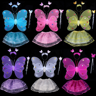 Children's Performance Clothing Show Dress up Props Light-Emitting Butterfly Wings Fairy Wings Angel Butterfly Wings