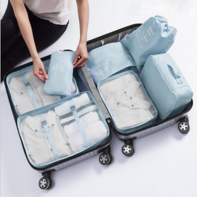 Twill Traveling Bags 7-Piece Set Luggage Clothing Classification Organizing Bag Travel Storage Bag Set Seven-Piece