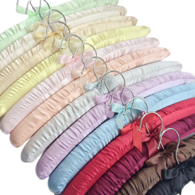 Package Hanger Silk Fabric Clothes Hanger Sponge Clothes Rack Household Hotel Hotel Clothes Hanger Chapelet Factory Wholesale