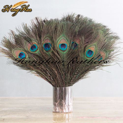 spot supply 25-30cm natural peacock fur diy ornament peacock feather home decoration flower arrangement